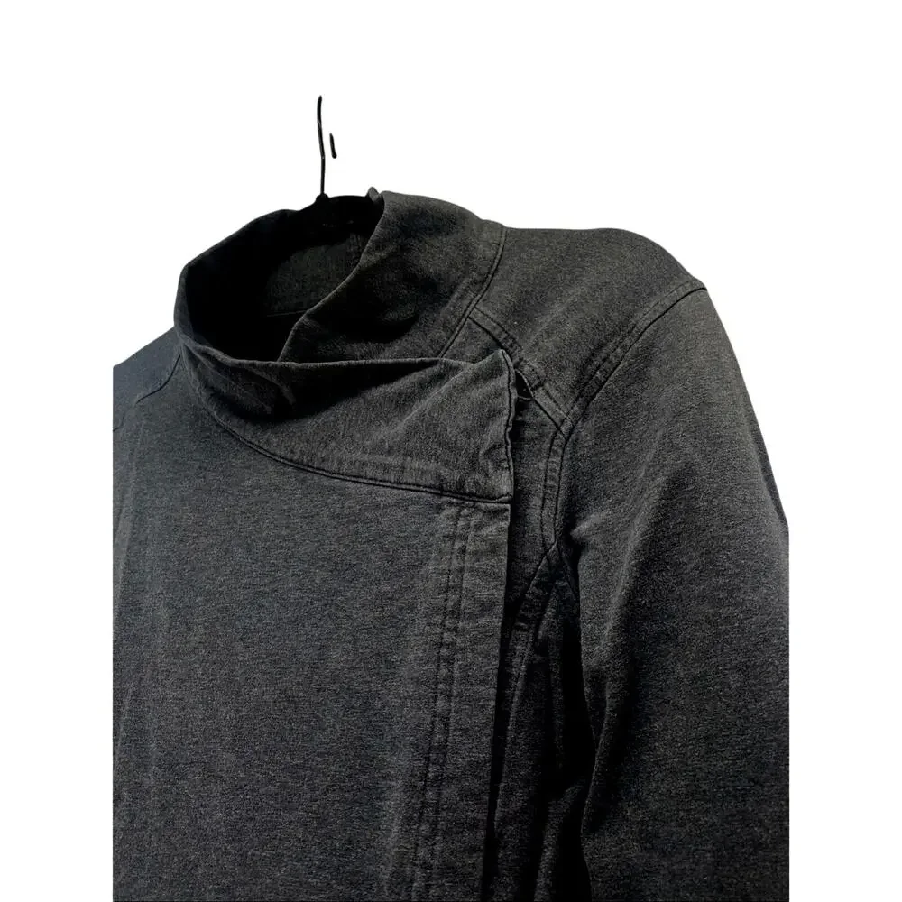 Lululemon Coast Easy Wrap dark grey heathered button jacket size 10
